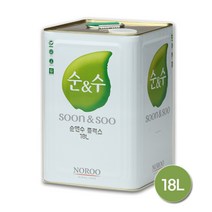 노루페인트 순앤수 내부 ks2급 친환경 수성페인트 18L 무광, 블랙