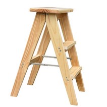 접이식 원목 의자 보관 계단 스텝 벤치 작은 홈 휴대용, 높이 62cm 우드