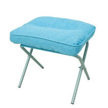 에이치케이셀 접이식 쿠션 의자겸 발받침, 스카이블루