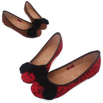 디마 호피무늬 리본 플랫 1cm (BNS102)