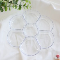 투명 파레트 꽃잎 수채화 보관 비즈케이스 악세사리 다용도 비즈통 진열 재료통, 투명 꽃잎 다용도 파레트 케이스