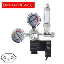 자작 화학 이탄 이산화탄소 발생기 고압 DIY 수족관 CO2 레귤레이터 마그네틱 솔레노이드 키트 확인 밸브 물고기 어항 악세서리 조절 시스템 반응기 발전기 세트 ZRDR, Old-AC 110V-EU plug, M22