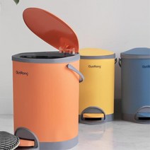 천천히 닫히는 무소음 페달 휴지통 5.5L 8.5L 미용실 발판 쓰레기통 밟는, 휴지통8.5L 옐로우