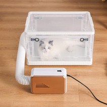 뽀송이 댕댕이가 좋아하는 펫드라이룸 강아지 드리이기 건조기 댕댕이 털말리기 리베르샵, A. 접이식 건조상자 소형 -건조기불포함