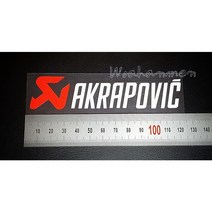 아크라포빅(Akrapovic) 데칼 반사 스티커, 아크라포빅(레드/화이트)