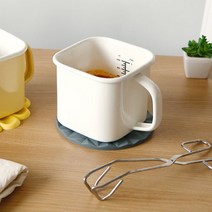 법랑용기 1.45L 라면 이유식 편수 캠핑 냄비 밀크팬 캐니스터, 화이트, 1개