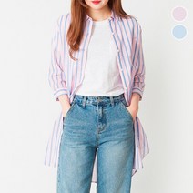 [체이스컬트]여성 7부 저밀도 롱기장 셔츠 2Color