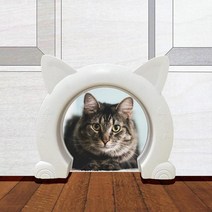 방묘문 방묘창 펫도어 실내 고양이 문 모양의 구멍 쉬운 통과 배변 상자 플랩없이 간단한 설치 S 플라스틱