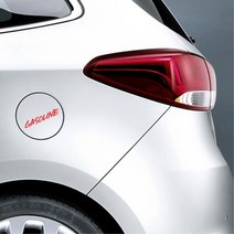 가솔린 연료 표시 자동차 주유구 스티커 차량용데칼, 1개, 블랙