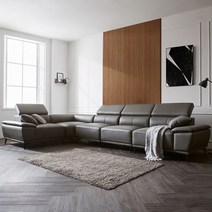 마루이 자코비 무빙헤드 8인 코너형 가죽소파_착불, 다크네이비