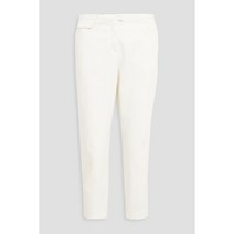 파비아나 필리피 Cropped 코튼 블렌 twill slim-leg 팬츠 - White 300776