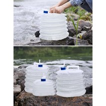 YUANPENG 아웃도어 휴대용 접이식 물통, 흰색5L