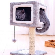고양이 스크래쳐 하우스 집 장난감 DIY 스퀘어 캣타워 고양이놀이터 펫용품 소형캣타워 캣폴, 스퀘어캣타워, 1개