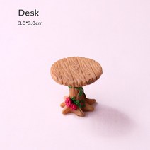 테라리움키트인형 집 키트 책상 의자 수 지 공예 인공 레트로 가구 요정 정원 미니어처 테라리움 홈 장식 D, 02 DESK