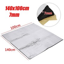차량용 차음 방음 흠음 단열 재 은색과 검정색 10mm 6mm 자동차 소음 방지 절연 열 사운드 패드 교정 폼 매트 열 방지 패드 방화벽 알루미늄 폼, 140x100x0.7cm, CHINA