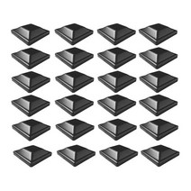 나무울타리 4인치 (3 5/8 블랙 울타리 포스트 캡 플라스틱 보호 야외 나무, [01] Black, 01 Black