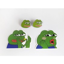 페페뱃찌 슬픈개구리 브로치 가방장식 포인트뱃찌