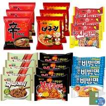 더블비 봉지라면 6종 20개입 (짜파게티 4개+불닭볶음면 4개+팔도비빔면 3개+너구리 3개+신라면 3개+진라면 매운맛 3개)+더블비카드거울, 1세트