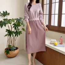 이지인이지 롱 플리츠 롱원피스 스커트 데일리코디