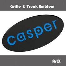 ArtX 캐스퍼 마크 로고 순정교체형 럭셔리 엠블럼(그릴/트렁크엠블렘), B, 화이트펄, 화이트펄