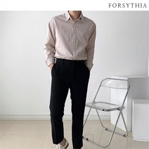 [포지시아] 남성 린넨 셔츠 남성 솔리드 셔츠 4XL (9082239)