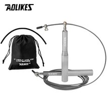 AOLIKES-크로스 핏 점프 로프 조절 가능 트레이닝 알루미늄 줄넘기 피트니스 스피드 스킵 복싱 MMA, [03] Silver