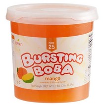 Bossen Pure25 Mango Bursting Boba 보센 버스팅 팝핑 보바 망고 토핑 3.3kg