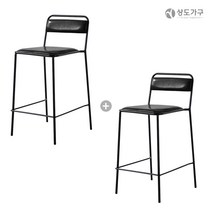 상도가구 바룸체어 1+1 바체어 아일랜드식탁의자 바텐 바테이블의자, 바룸체어_1+1 블랙_FD
