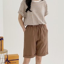블링데이 여자 밴딩 여름린넨반바지