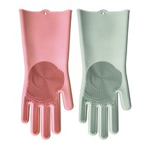 매직싹싹 2020 NEW 신제품 다용도 실리콘 수세미 고무장갑, 1set, 인디 핑크