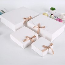 예단함 보약용돈 오프라벨 오동나무상자 우드도시락 원목선물상자 나무보석함 크라프트상자 꽃상자 5pcs 흰색 크래프트 종이 선물 상자 수제 사탕 초콜릿 쿠키 보관 상자 파티 용품, 17x17x5cm