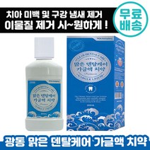 광동 맑은 덴탈케어 가글액 치약 250ml 치아 미백 화이트닝 유지 튼튼 구강 청결 상쾌 충치 예방 구취 제거 심미 잇몸 가글엑 추천 가족 시원한 효과 좋은 양치 전 칫솔 전, 6개입