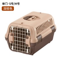 릿첼 캠핑캐리 더블도어 애견 강아지 고양이 켄넬 이동가방 이동장 케이지 캐리어 카키그린 S, A