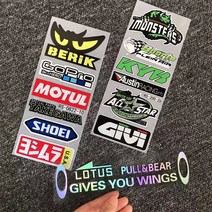 오토바이스티커 YOU WINGS 레이싱 헬멧 반사 스티커 AGV 헬멧용 SHOEI 데칼 오토바이 앞 유리 사이드, SET A (3 SET)