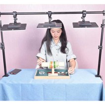 LED테이블라이트 액세서리 조명 제품촬영 카메라 소품, 두어 식 3플랫램프 세트