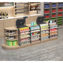 소형 진열대 마트 편의점 스낵바 선반 수납 상품 진열, 상세이페이지 참고, 블랙 트럼펫 45CM 길이