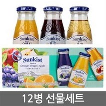해태음료 썬키스트 훼미리 오렌지+포도+사과 음료세트, 180ml, 48병