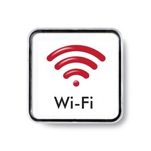 아트사인 아크릴 안내 표지판 65x65mm 정사각형, 1개, Wi-Fi
