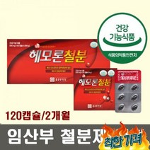 임산부철분제 산모철분 헤모글로빈 헴철 영양제 120 약 2개월