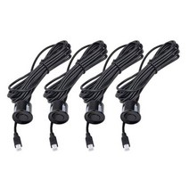 4 조각 자동차 자동 주차 방수 센서 역방향 레이더 사운드 경고 표시기 프로브 시스템, 4pcs Black