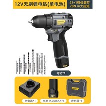 강력한 도구 더블 리튬 전기 드릴, 브러시리스 모터  28N.m 12V 1500mAh 단일