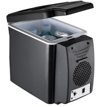 차량냉장고 6l 미니 자동차 쿨러 워머 12v 압축기 220v 여행 휴대용 전기 icebox 쿨러 상자 자동 냉동고, 블랙 12V