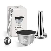 커피 캡슐 머신 가정용 미니 icafiasstainless metal rusable for dolce gusto capsule fit nescafe with filter 200, 다크 카키