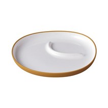킨토 본보 유아 식기 이유식 그릇 접시 플레이트 24cm, 옐로우