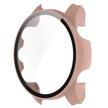 일체형 PC 쉘 및 템퍼링 필름 GarminForerUnner 955 스마트 워치 보호기 내마모성 쉘 커버, 분홍색