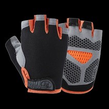 WALK FISH 낚시 장갑 미끄럼 방지 통기성 초박형 남여 반 손가락 캠핑 잉어 장비, 유형 b--주황색, s