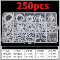 O 링 고무 실리콘 O링 씰 VMQ 씰링 oring 세트 구색 키트 상자 가스 켓 조합, Silica gel CS2.0mm1