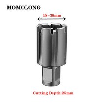 스텐홀쏘 드릴 TCT 레일 코어 비트 금속 구멍 톱 절단 깊이 25mm 직경 18-36mm x 25mm Weldon 생크가 있는 커터, 01 18x25mm