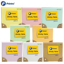 프린텍 파스텔 스티키노트 7676 포스트잇 접착노트 패드, 2.핑크, 개