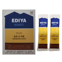 이디야커피 토피넛 라떼 스틱 20개 20g 이디아 비니스트 토피넛 라떼, 이디야커피 토피넛 라떼 20개